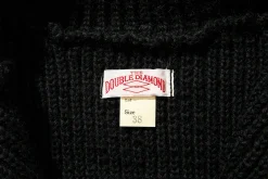 Knitwear-Joe McCoy Double Diamond Heavy Gauge Sweater Black
