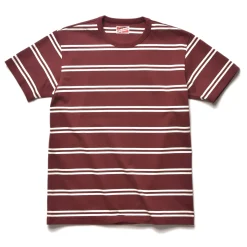 T-Shirts-Joe McCoy Double Stripe Tee 93 Brick Red