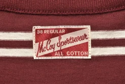 T-Shirts-Joe McCoy Double Stripe Tee 93 Brick Red