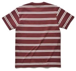 T-Shirts-Joe McCoy Double Stripe Tee 93 Brick Red