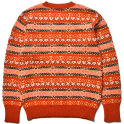 Knitwear-Joe McCoy Fair Isle Crew Neck Sweater 070 Orange