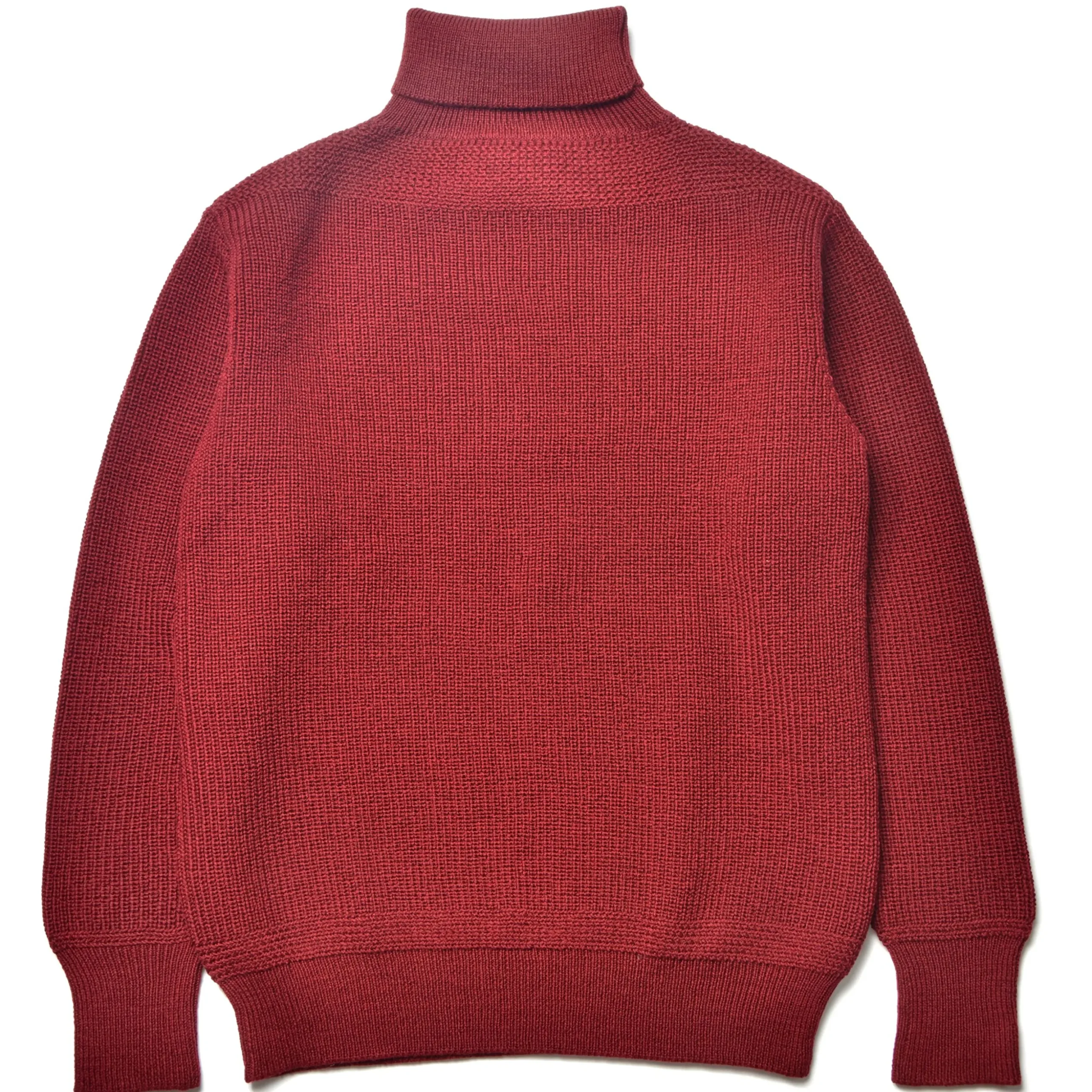 Knitwear-Joe McCoy Fisherman'S Turtle Neck Sweater 102 Maroon