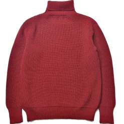 Knitwear-Joe McCoy Fisherman'S Turtle Neck Sweater 102 Maroon