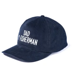 Hats-Joe McCoy Five Panel Corduroy Cap / #1 Fishing Dad Navy