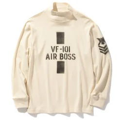 Thermal Shirts-The Real McCoy's Flight Deck Jersey / Air Boss White