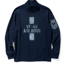 Thermal Shirts-The Real McCoy's Flight Deck Jersey / Air Boss Navy