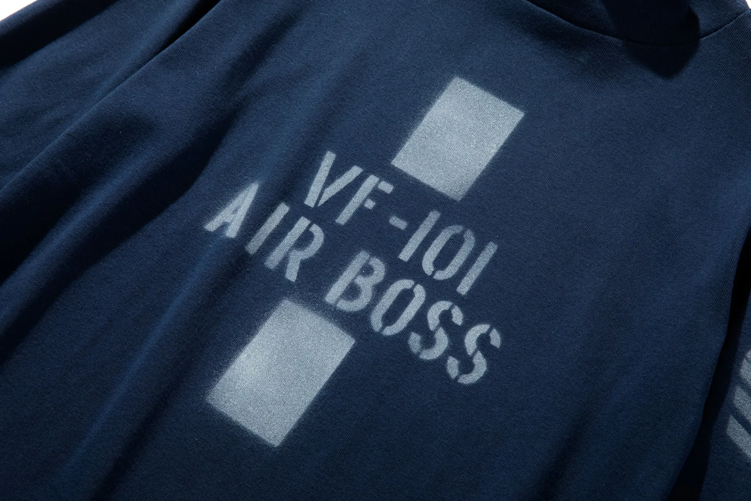 Thermal Shirts-The Real McCoy's Flight Deck Jersey / Air Boss Navy
