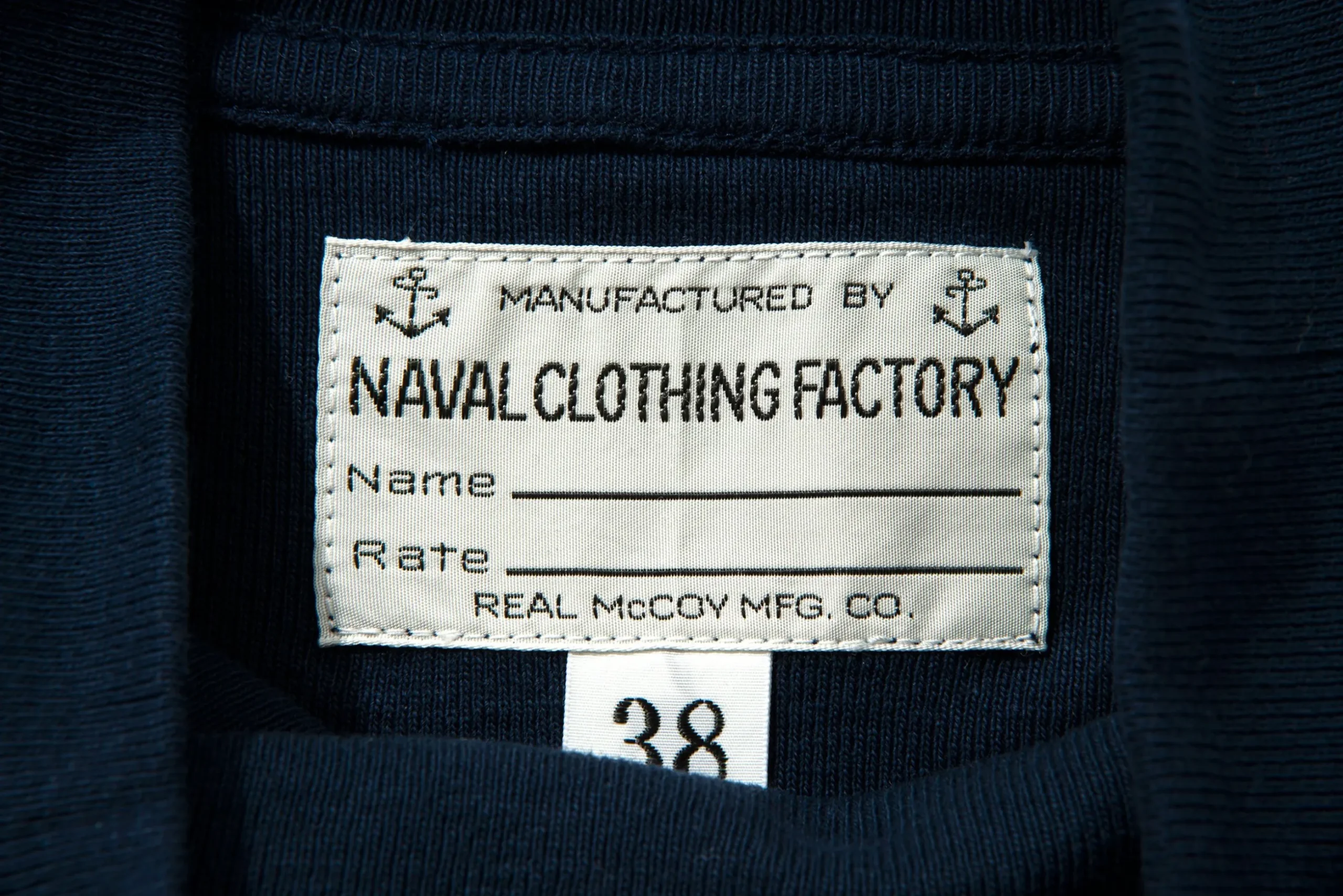 Thermal Shirts-The Real McCoy's Flight Deck Jersey / Air Boss Navy