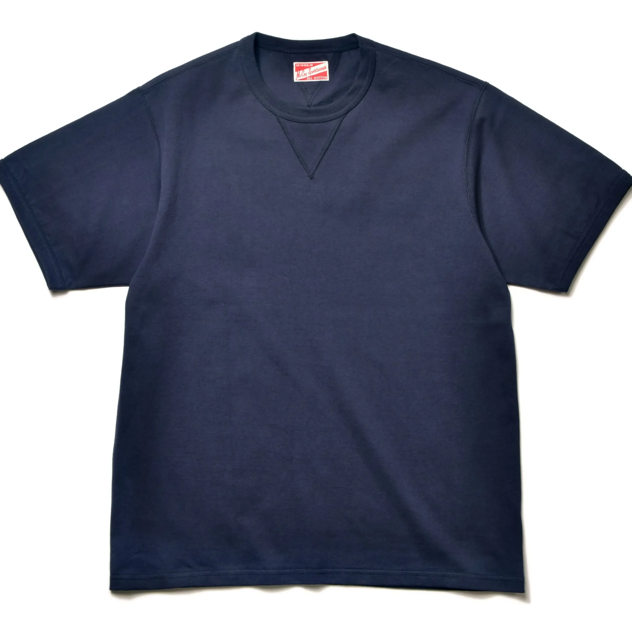 T-Shirts-Joe McCoy Gusset T-Shirt 140 Navy