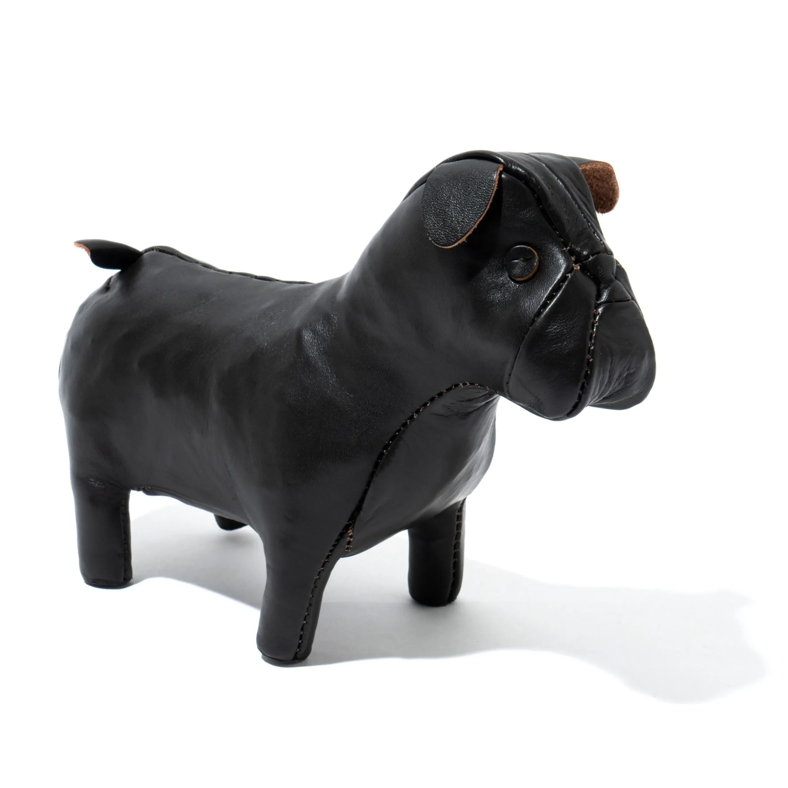 Leather Goods-The Real McCoy's Handcrafted Horsehide Animals - Bulldog Brown