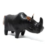 Leather Goods-The Real McCoy's Handcrafted Horsehide Animals - Rhino Brown