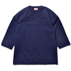 T-Shirts-Joe McCoy Heavy Cotton Football Tee 140 Navy