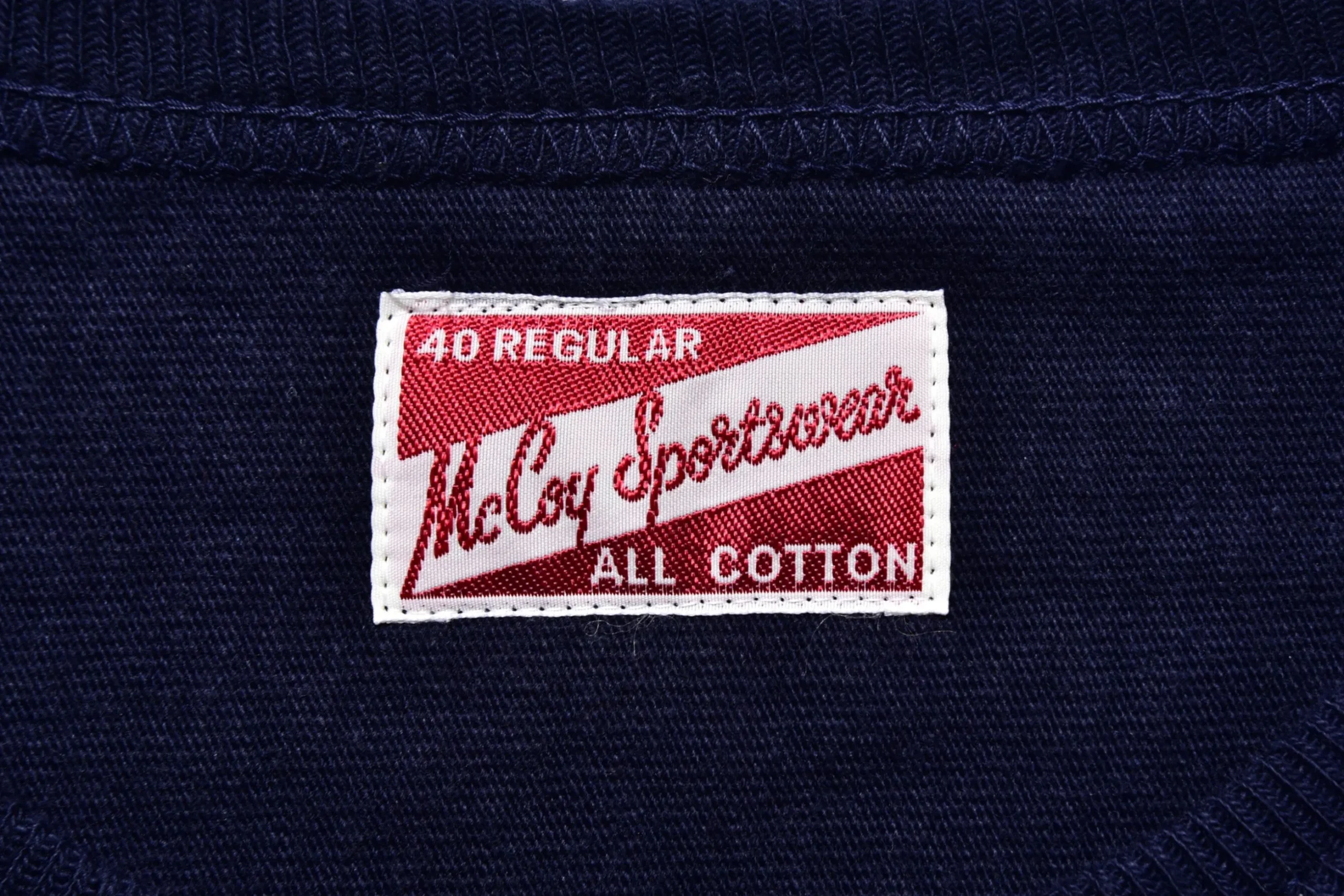 T-Shirts-Joe McCoy Heavy Cotton Football Tee 140 Navy
