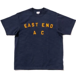 T-Shirts-Joe McCoy Heavy Cotton Slub Jersey / East End Ac 140 Navy