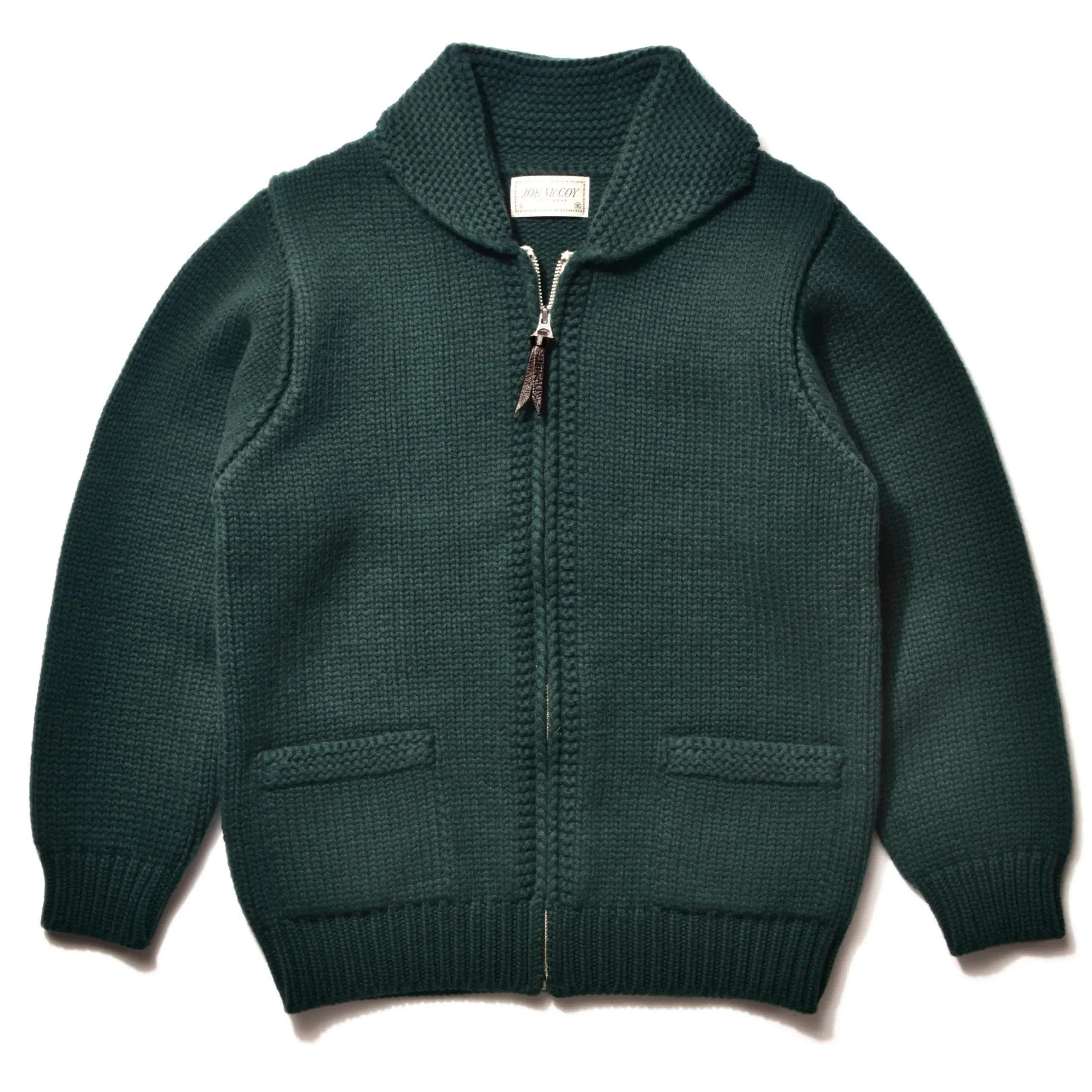 Knitwear-Joe McCoy Heavy Wool Cashmere Sweater Green