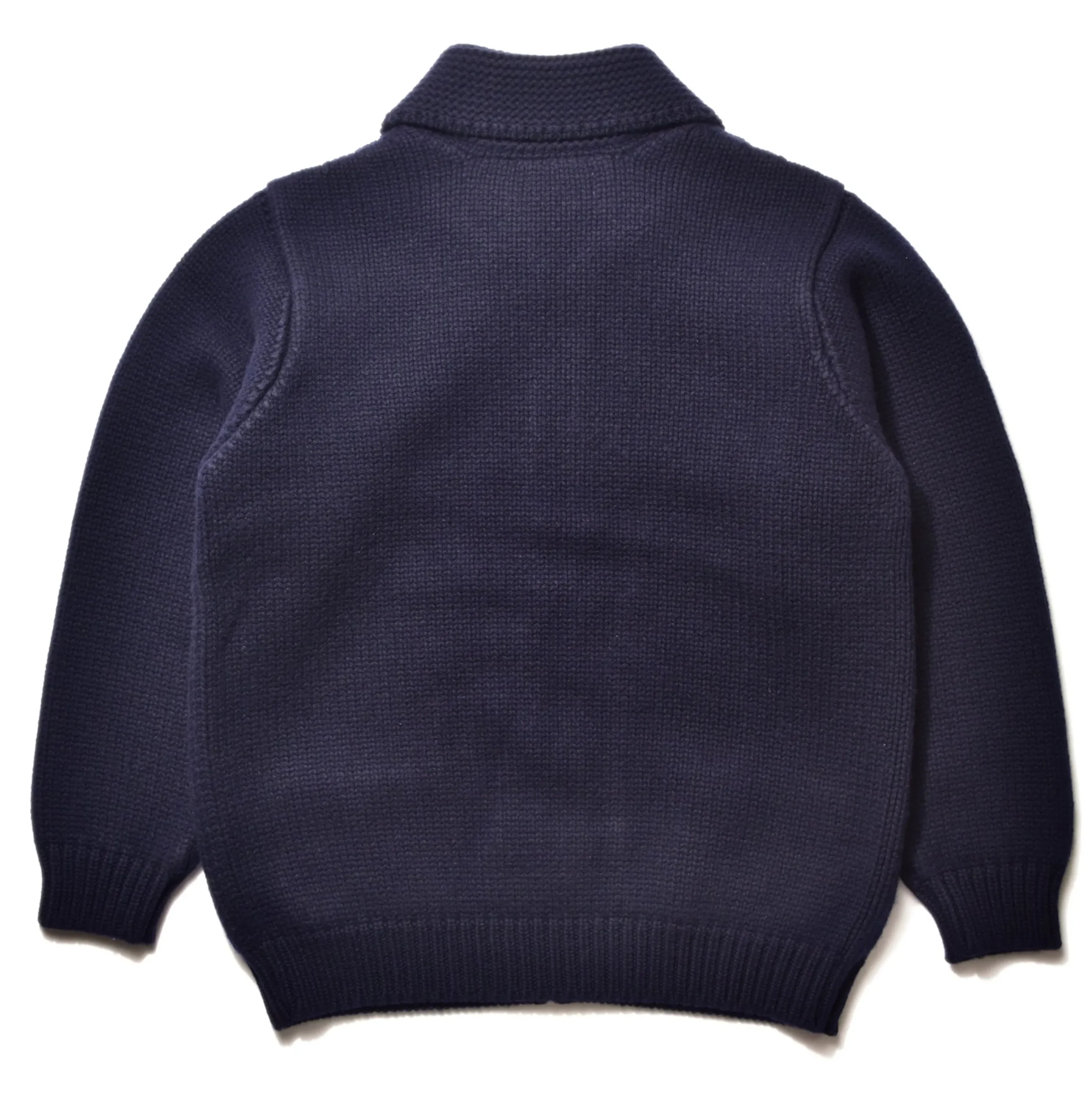 Knitwear-Joe McCoy Heavy Wool Cashmere Sweater Navy