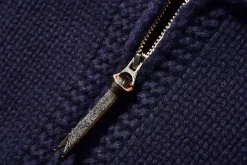 Knitwear-Joe McCoy Heavy Wool Cashmere Sweater Navy
