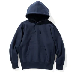 Sweatshirts-Joe McCoy Heavyweight Hooded Sweatshirt 140 Navy