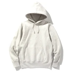 Sweatshirts-Joe McCoy Heavyweight Hooded Sweatshirt 027 Silver Grey