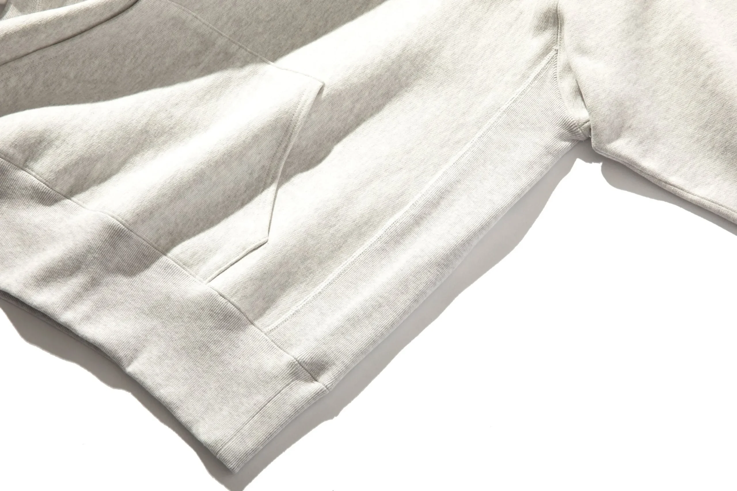 Sweatshirts-Joe McCoy Heavyweight Hooded Sweatshirt 027 Silver Grey