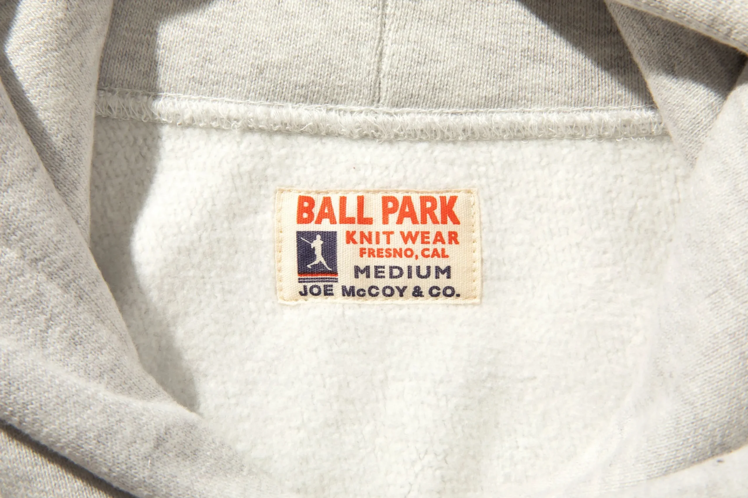 Sweatshirts-Joe McCoy Heavyweight Hooded Sweatshirt 027 Silver Grey