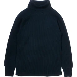 Thermal Shirts-Joe McCoy High Neck Thermal Shirt Navy