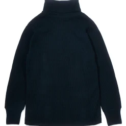 Thermal Shirts-Joe McCoy High Neck Thermal Shirt Navy