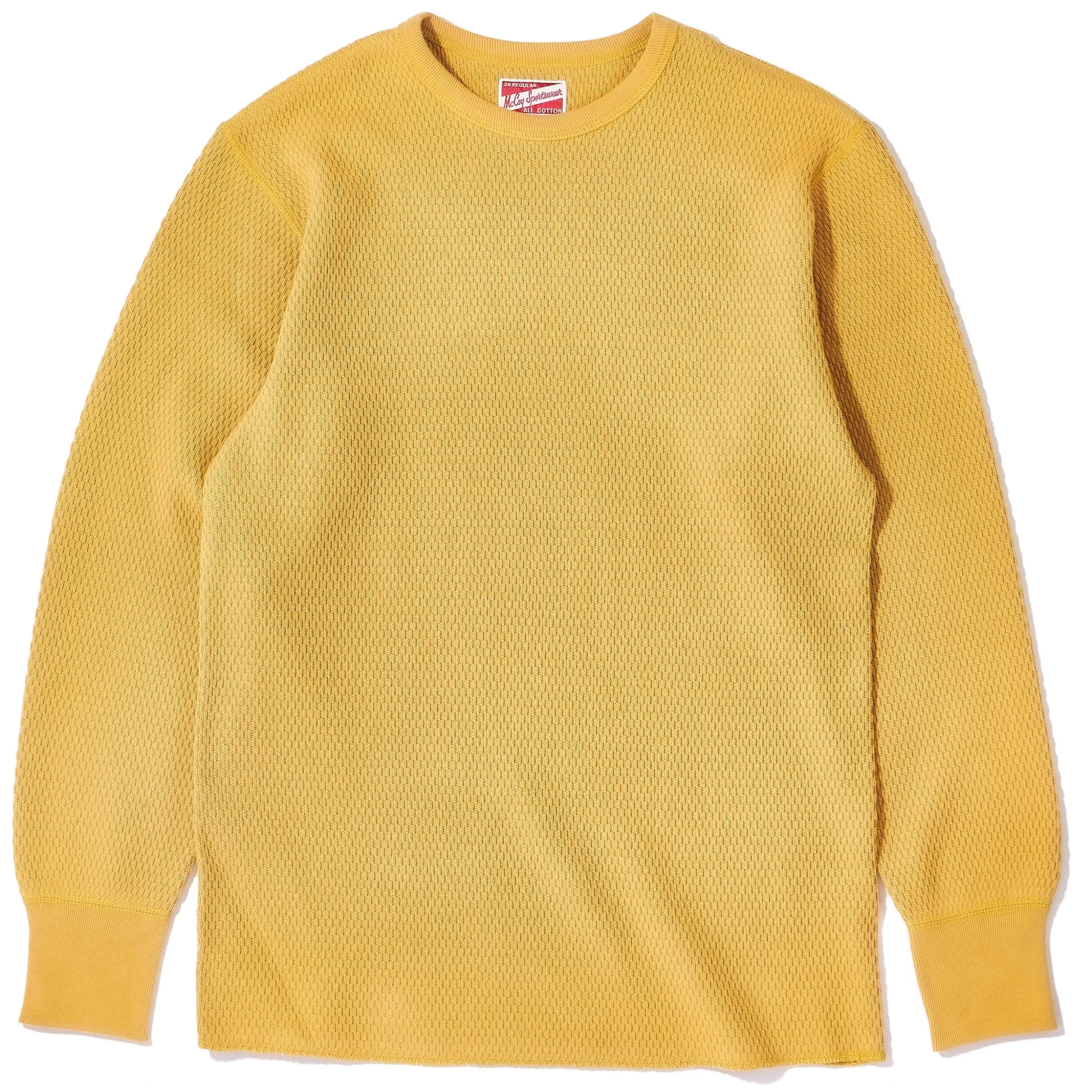Thermal Shirts-Joe McCoy Honeycomb Thermal Shirt Corn