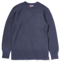 Thermal Shirts-Joe McCoy Honeycomb Thermal Shirt Ink Blue