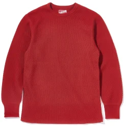 Thermal Shirts-Joe McCoy Honeycomb Thermal Shirt B.Red