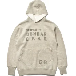 Sweatshirts-Joe McCoy Hooded Sweatshirt / Dunbar Stencil 013 Oatmeal