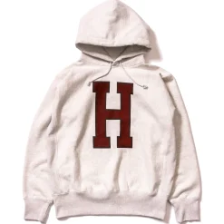 Sweatshirts-Joe McCoy Hooded Sweatshirt / 'H' Silver Gray