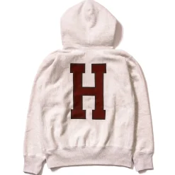 Sweatshirts-Joe McCoy Hooded Sweatshirt / 'H' Silver Gray