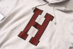Sweatshirts-Joe McCoy Hooded Sweatshirt / 'H' Silver Gray