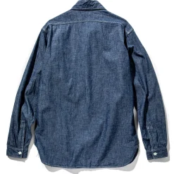 Shirts-Joe McCoy 8Hu Chambray Serviceman Shirt 120 Blue