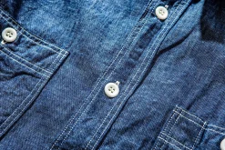 Shirts-Joe McCoy 8Hu Chambray Serviceman Shirt 120 Blue