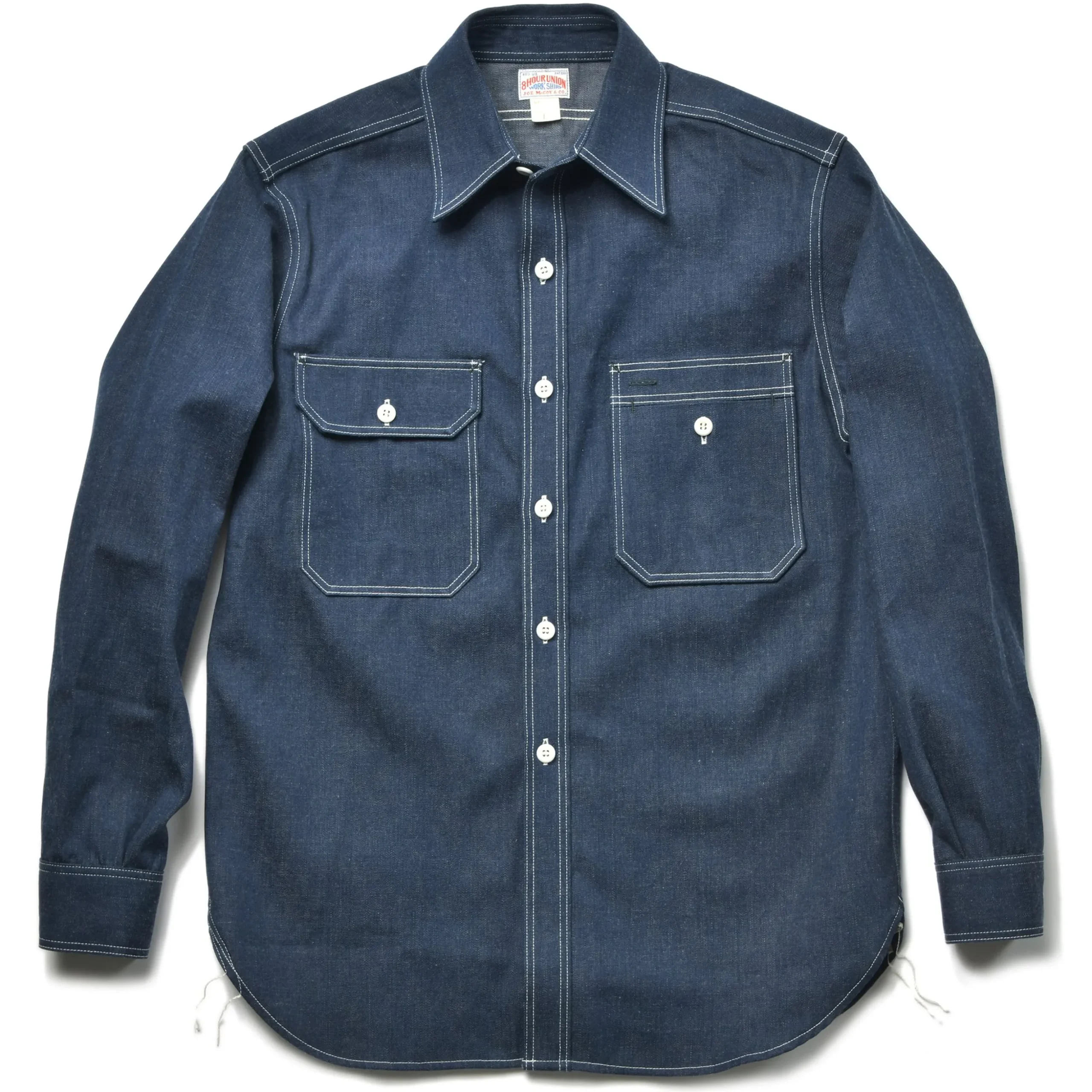 Shirts-Joe McCoy 8Hu Denim Serviceman Shirt 141 Indigo