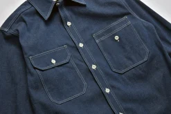 Shirts-Joe McCoy 8Hu Denim Serviceman Shirt 141 Indigo