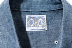 Shirts-Joe McCoy 8Hu Heavy Duty Chambray Work Shirt Light Blue