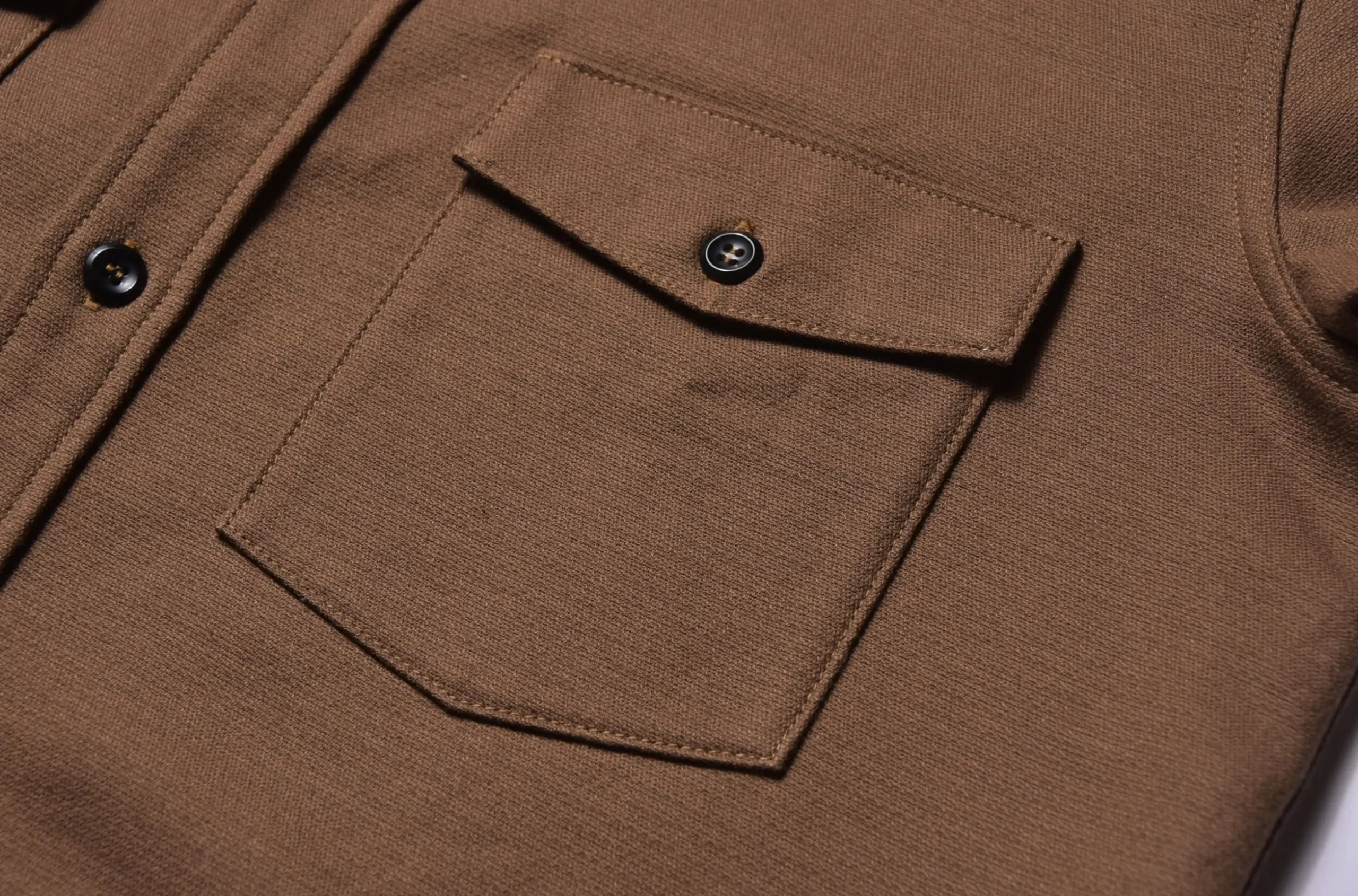 Shirts-Joe McCoy 8Hu Heavy Moleskin Shirt Brown