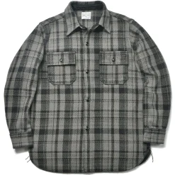 Shirts-Joe McCoy 8Hu Heavy Weight Flannel Shirt 020 Gray