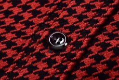 Shirts-Joe McCoy 8Hu Houndstooth Flannel Shirt Red