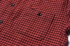 Shirts-Joe McCoy 8Hu Houndstooth Flannel Shirt Red