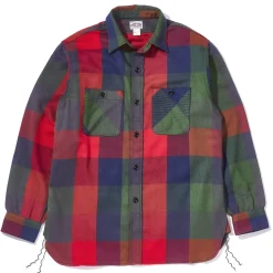 Shirts-Joe McCoy 8Hu Multicolor Check Flannel Shirt Tri Color