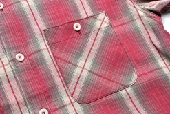 Shirts-Joe McCoy 8Hu Ombre Check Summer Flannel Shirt 080 Pink