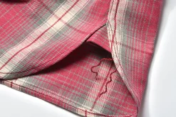 Shirts-Joe McCoy 8Hu Ombre Check Summer Flannel Shirt 080 Pink