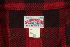 Shirts-Joe McCoy 8Hu Twisted-Yarn Buffalo Check Flannel Shirt Red/Black