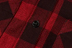 Shirts-Joe McCoy 8Hu Twisted-Yarn Buffalo Check Flannel Shirt Red/Black