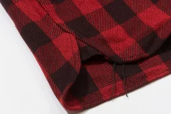 Shirts-Joe McCoy 8Hu Twisted-Yarn Buffalo Check Flannel Shirt Red/Black