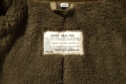 Military-The Real McCoy's Jacket, Field, Pile, O.D. Olive